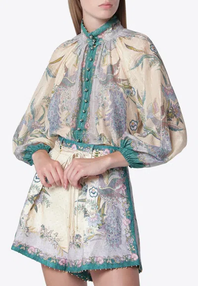 ZIMMERMANN INDRA FLORAL PRINT BLOUSE