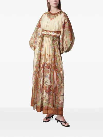 Zimmermann Indra Floral-print Maxi Dress In Multi