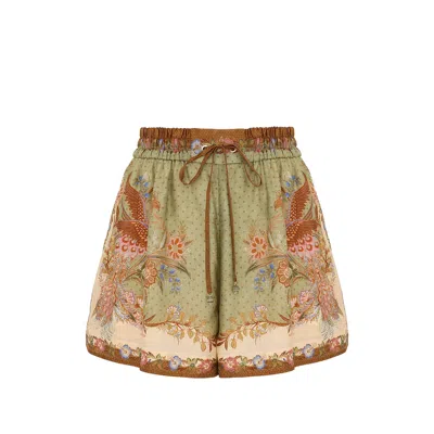 Zimmermann Indra Floral-print Shorts In Multi