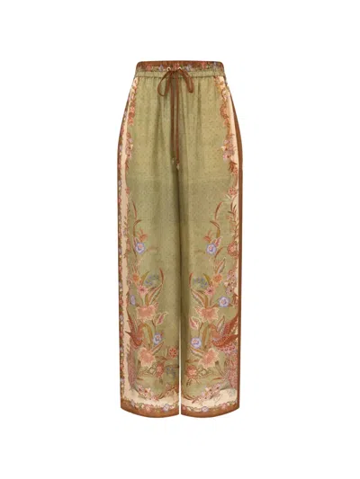 Zimmermann Indra Floral-print Trousers In Multi