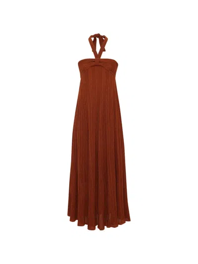 Zimmermann Indra Halter-neck Dress In Blue