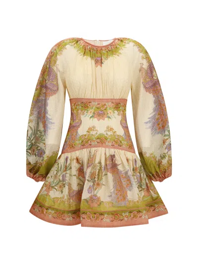 Zimmermann Indra Mini Dress In Green