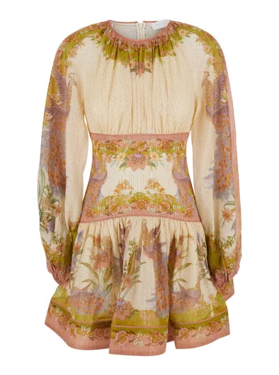 Zimmermann Indra Mini Dress In Multicolor