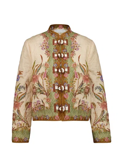 Zimmermann Indra Printed Cotton Jacket In Multi
