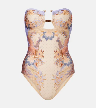Zimmermann Indra Printed Swimsuit In Multi