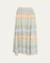 Zimmermann Indra Stripe Circle Skirt In Multi