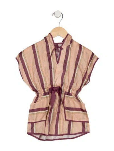 Pre-owned Zimmermann Babies' Infant Girls Pattern Printed Hooded Dress In Neutrals