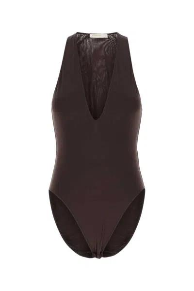 Zimmermann Brown Stretch Viscose Dawning Bodysuit