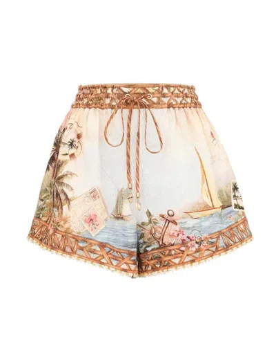 Zimmermann Ismb Shorts In Cream