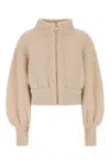 Zimmermann Ivory Boucle Hypnotic Bomber Jacket In Neutral