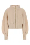 Zimmermann Ivory Boucle Hypnotic Bomber Jacket In Neutral