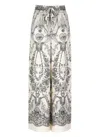 Zimmermann Wide Crush Trousers In Silk Women