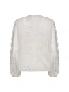Zimmermann Womens Ivory Lucky Embroidered Cotton Blouse