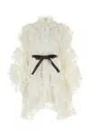 Zimmermann Women Ivory Organdie Crush Mini Dress In Neutral