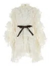 Zimmermann Women Ivory Organdie Crush Mini Dress In White