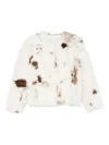 Zimmermann Hypnotic Spot Shearling Jacket In White