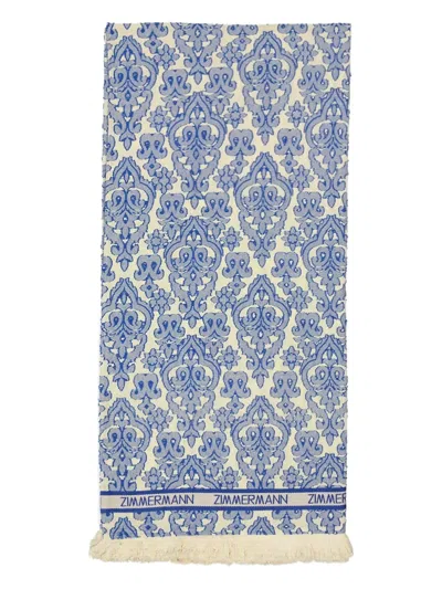 Zimmermann Jacquard Beach Towel In Blue