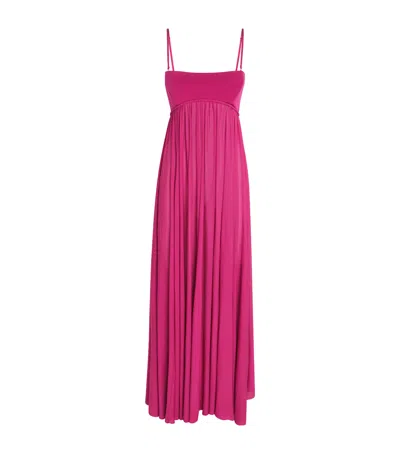 Zimmermann Jersey Luna Maxi Gown In Pink