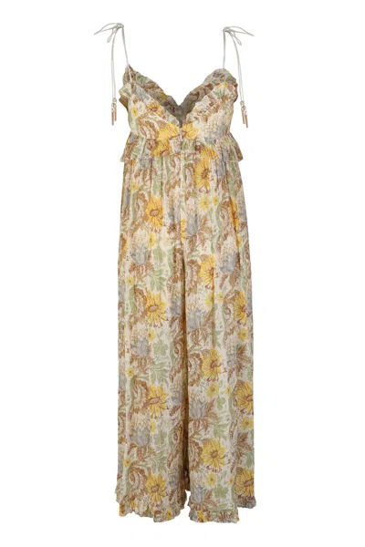 Zimmermann Jumpsuit Daylight With Floral Print In Multi