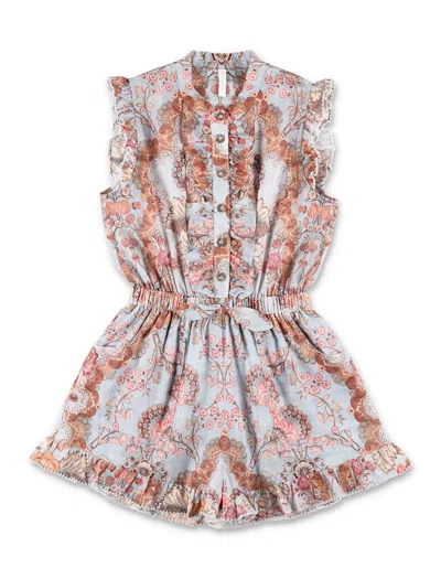 Zimmermann Kids' Jumpsuit Frill Floral In Multi