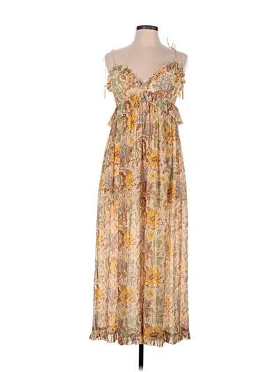 Pre-owned Zimmermann Jumpsuit In Gold