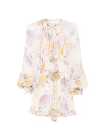 Zimmermann Jumpsuit "luna" In Purple