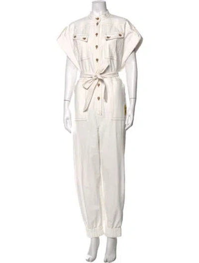 Pre-owned Zimmermann Jumpsuit In Neutrals