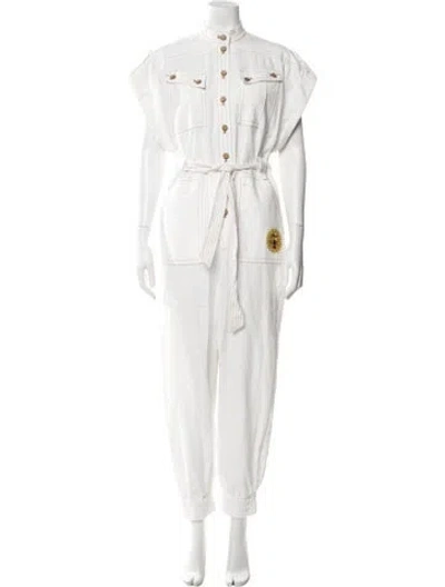 Pre-owned Zimmermann Jumpsuit In White