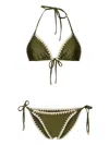 Zimmermann Junie Crochet-edge Bikini Set In Green