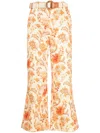 ZIMMERMANN JUNIE FLORAL CROPPED TROUSERS