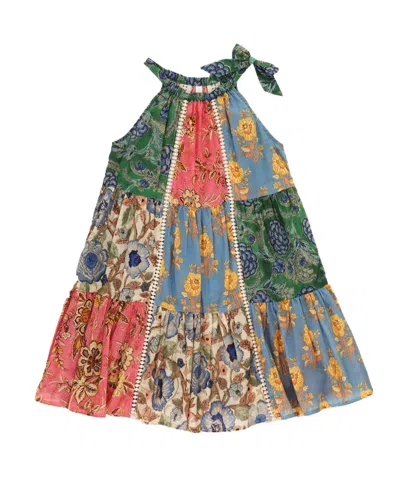 Zimmermann Junie Halterneck Dress In Multicolor