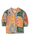 Zimmermann Junie Patchwork-print Cotton Shirt In Multicolour