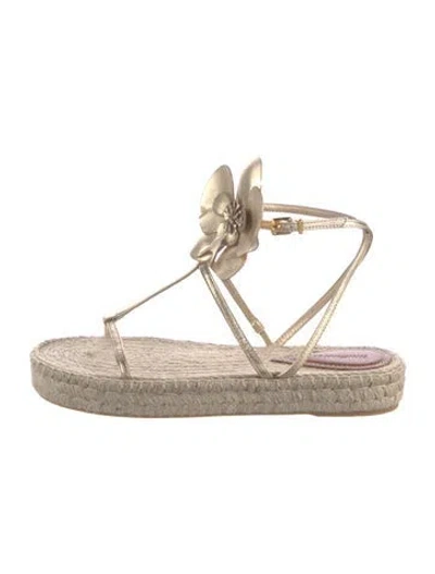 Pre-owned Zimmermann Jute Espadrilles In Neutrals