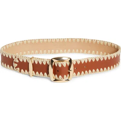 Zimmermann Kaia Leather Belt In Brown