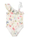 Zimmermann Lucky Kids Frill Swimsuit In Multi