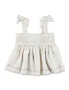 Zimmermann Rhiannon Kids Denim Top In White