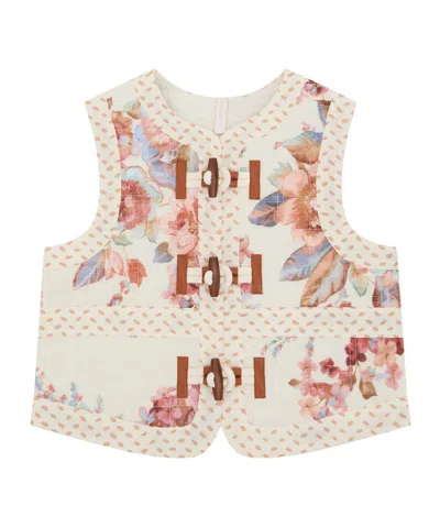 Zimmermann Kids Awaken Quilted Vest In Neutral