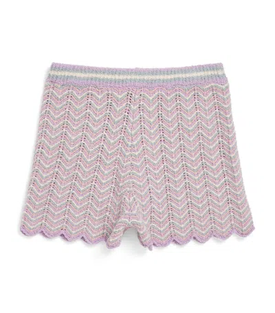 Zimmermann Kids' Cotton-blend Knitted Halliday Shorts (1-12 Years) In Multi
