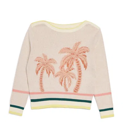 Zimmermann Kids' Cotton Palm Tree Ottie Sweater (1-12 Years) In Multi