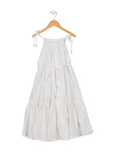 Pre-owned Zimmermann Kids' Eyelet Dress In White