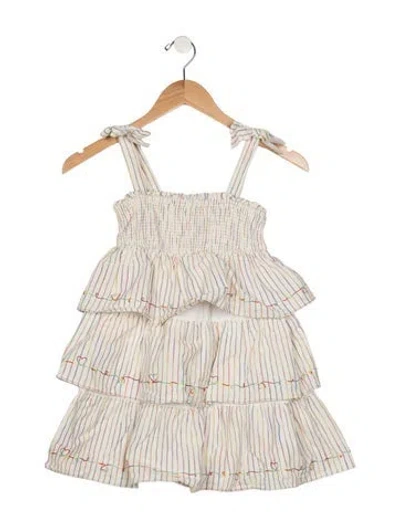 Pre-owned Zimmermann Kids Girls' Cotton Sleeveless Dress In Neutrals