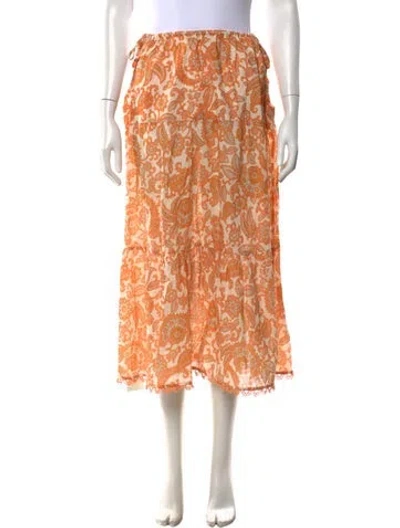 Pre-owned Zimmermann Kids Girls Floral Casual Dress In Orange