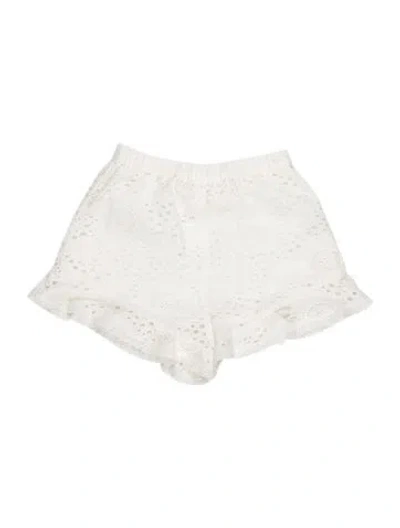 Pre-owned Zimmermann Babies' Kids Girls' White Eyelet Shorts