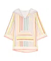 Zimmermann Kids Halliday Hooded Striped Coverup In White