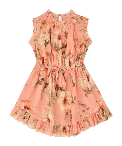 Zimmermann Kids Mahon Flip Dress In Orange