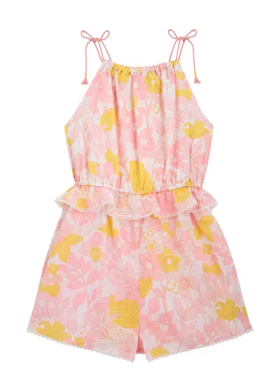 Zimmermann Kids Pop Floral-print Playsuit (1-12 Years) In Multi Multi