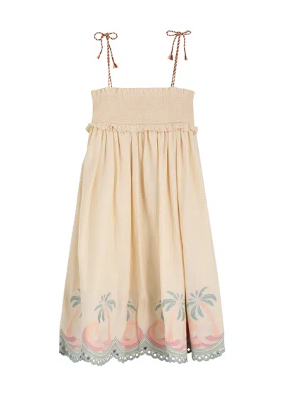 Zimmermann Kids Tallow Embroidered Cotton Dress In Pink