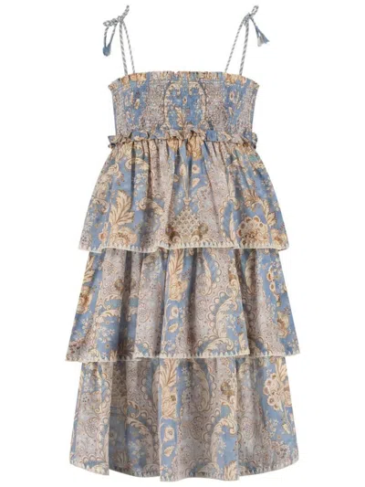 Zimmermann Kids Tiered Ruffled Dress In Multi