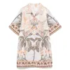 Zimmermann Kids Wylie Floral Shirt Dress In Blue