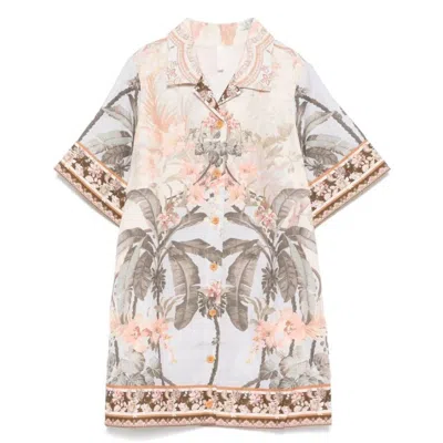 ZIMMERMANN ZIMMERMANN KIDS WYLIE FLORAL SHIRT DRESS